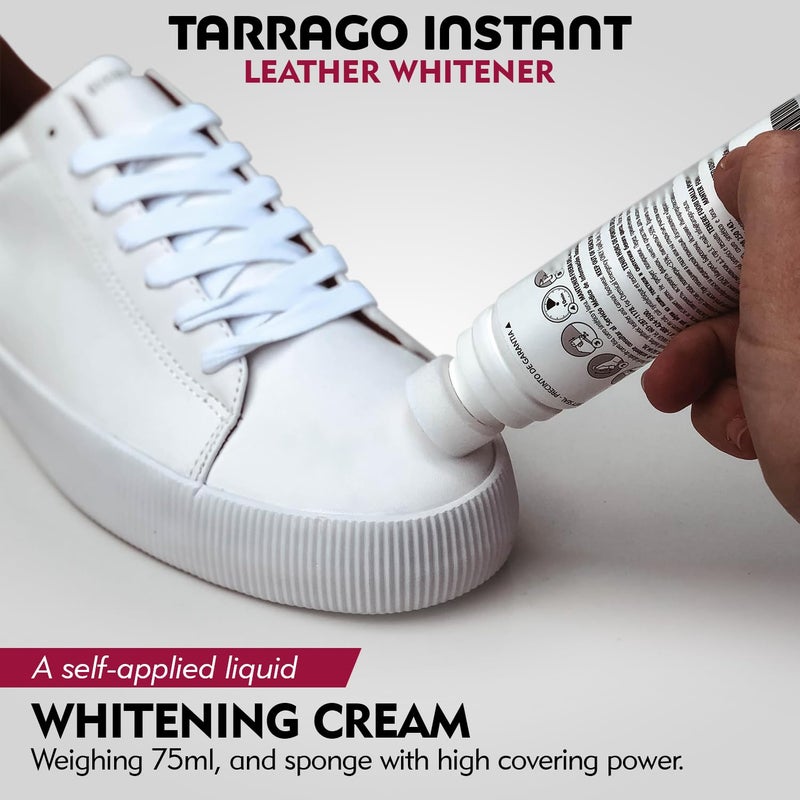Tarrago Super White- Shoe Whitener Instant Cleaner for Sneakers with Applicator Tip for Leather Renew 75mL - Image 2